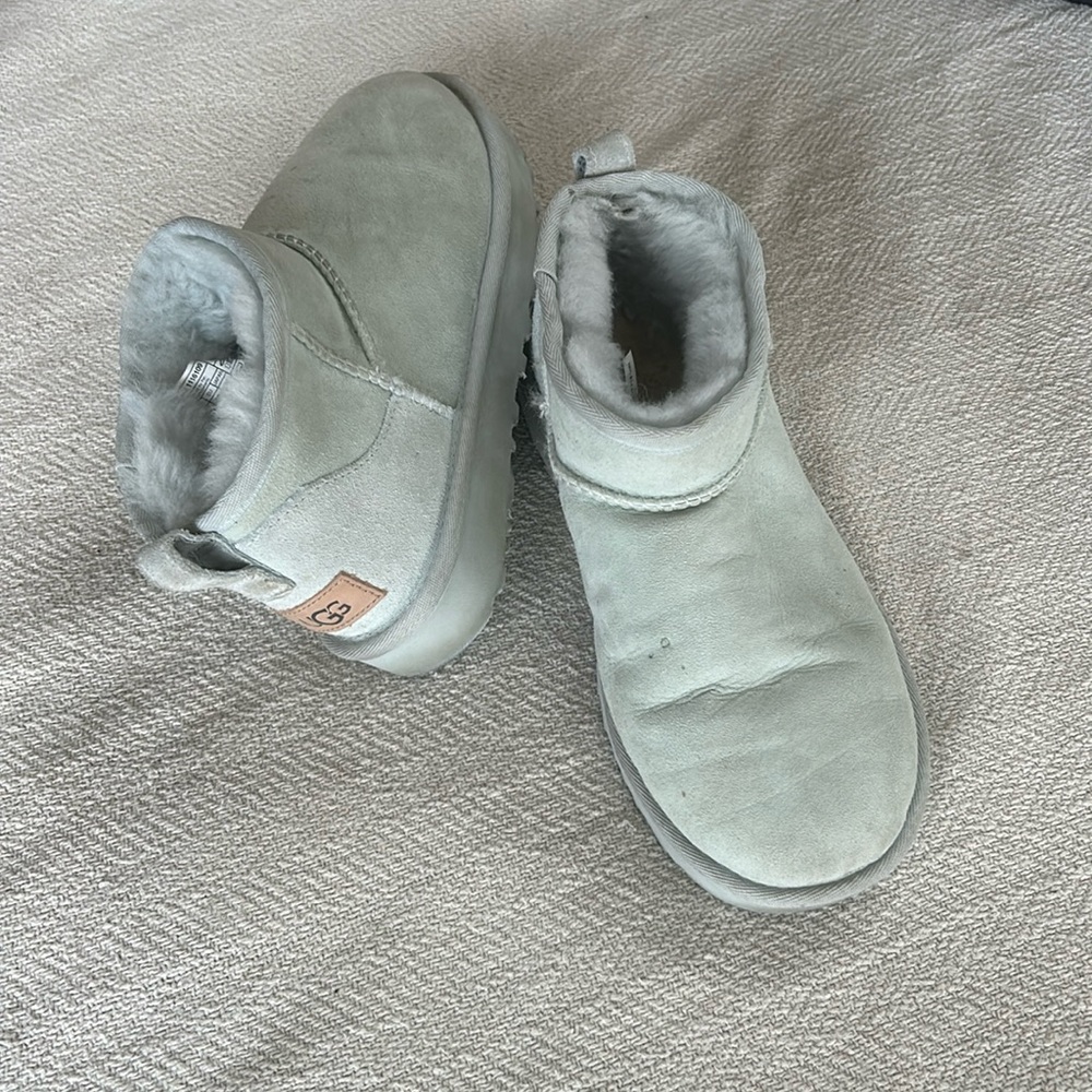 Light blue ugggs booties